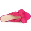 Allegra K Women's Slip-on Bow Chunky Heel Slide Sandals - 4 of 4