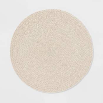 15" Charger Braided Polyester Round Placemat