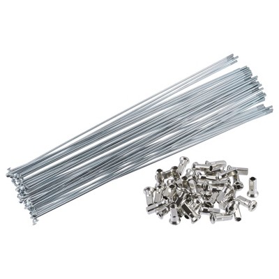 Unique Bargains Bicycle Carbon Steel 12G Bike Spoke with Nipples 12.05" Length Silver Tone 40 Pcs