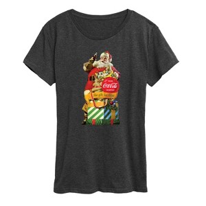 Women's - Coca-Cola - Vintage Santa Gift For Thirst Short Sleeve Graphic T-Shirt - 1 of 4