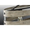 Progress Lighting Gulliver 4-Light Pendant, Galvanized, Open Design, Wood Grained Texture, Canopy Included - 4 of 4