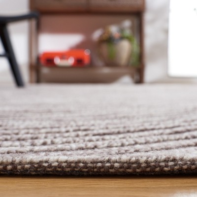 Hand-Tufted Wool Rectangular Rug in Brown and Ivory, 3' x 5'