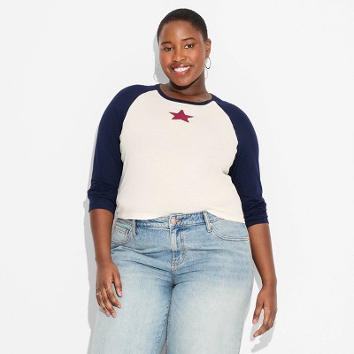 Women's Star Long Sleeve Graphic T-Shirt - White