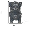 HomeRoots 16" Black Polyresin Dog Outdoor Statue - 3 of 4