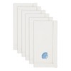 Saro Lifestyle Embroidered Seashell Serenity Napkin (Set of 6), White, 20"x20" - 3 of 4