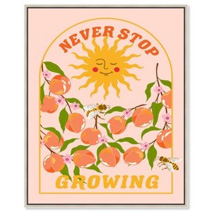 Art Remedy Sun Peaches Bees Never Stop Retro Summer Drinks Art Prints Framed - 1 of 4