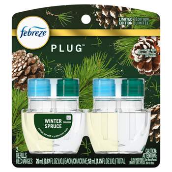 Febreze Plug with Fade Defy Technology Air Freshener - Winter Spruce - 1.75 fl oz/2pk