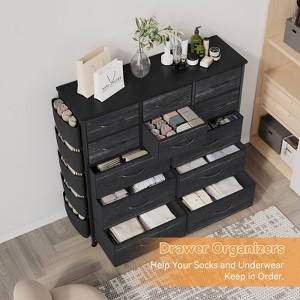 12-Drawer Bedroom Dresser with Side Pockets – Fabric Chest Organizer for Storage - 1 of 4
