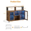Freestanding Liquor Cabinet Bar for Home Living Room, Office, Dining Room, Kitchen Sideboard Bar Cabinet with LED Lights - 3 of 4