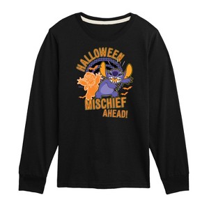 Boys' - Lilo and Stitch - Halloween Mischief Ahead Long Sleeve Graphic T-Shirt - 1 of 4