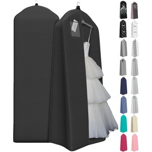 72" Wedding Dress Garment Bag, 20" Gusseted Cover for Puffy Bridal Gowns, Travel & Storage - 1 of 4
