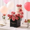 BRINJOY Delicate Dusty Pink Artificial Roses - 12 Long-Stem Silk Roses for Bridal Bouquets & Home Decor (50cm) - 4 of 4