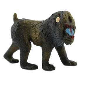 Collectible Wildlife Gifts | Mandrill, Baboons, Old World Monkeys, Rubber Animal, Realistic Toy Model, Hand Painted, Gift,  2 1/2"  CH416 BB108 - 1 of 4