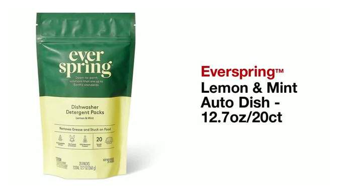 Lemon &#38; Mint Auto Dish - 12.7oz/20ct - Everspring&#8482;, 2 of 8, play video