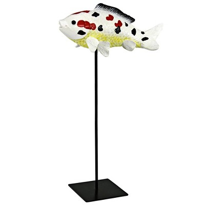 Hand-Painted Resin Japanese Koi Fish Sculpture