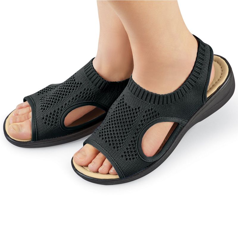 Collections Etc Stretch Slip On Sandals, 3 of 6