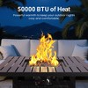 Heynemo Propane Fire Pit Table, 50000 BTU Gas Fire Pits Table with Removable Lid and Lava Rock, Rectangular Fire Table with Cover, Black - 4 of 4