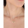 Oval Dome Baguette Simple Pendant Necklace - Ettika - 2 of 3