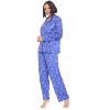 Casual Nights Women's Long Sleeve Rayon Button Down Pajama Set - 2 of 4