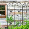 Gulches 2 Pack Metal Garden Trellis 86.7" x 19.7" Rustproof Trellis for Climbing Plants Outdoor Flower Support Black - 3 of 4