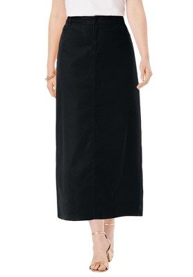 Jessica London Women's Plus Size True Fit Stretch Denim Midi Skirt