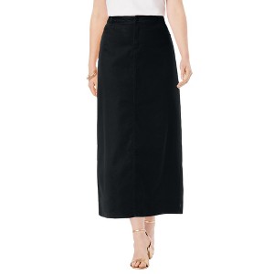 Jessica London Women's Plus Size True Fit Stretch Denim Midi Skirt - 1 of 4