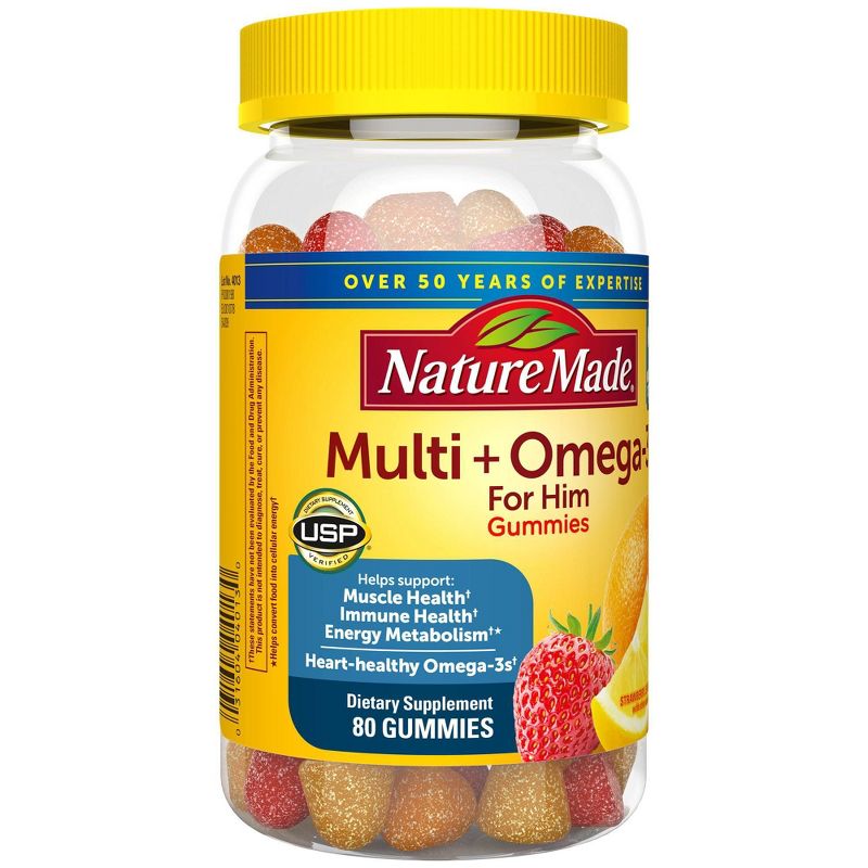 Nature Made Multi for Him Plus Omega-3 Gummies, 4 of 9