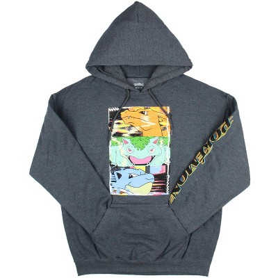 Pokemon Men's Distortion Box Charizard Venusaur Blastoise Pullover Hoodie