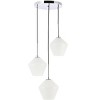 Elegant Lighting Gene 3 light Chrome and Frosted white glass pendant - 3 of 4
