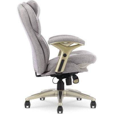 Light Gray Fabric Executive Ergonomic Swivel Chair with Adjustable Arms