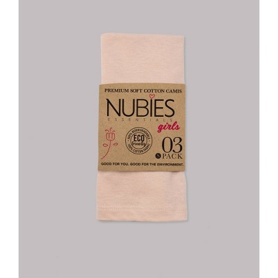Nubies Essentials Girls' 3pk Cami - Tan