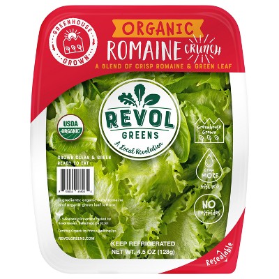 Revol Greens Organic Greenhouse Grown Romaine Lettuce Crunch - 4oz