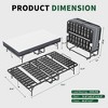 Munora 46"W Extra Wide & Long Folding Bed - Memory Foam Rollaway Guest Bed, Heavy-Duty Metal Frame, Spacious Portable Twin Cot (Black) - 2 of 4