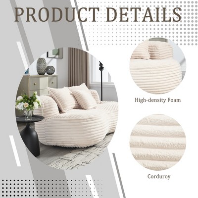 High Back Bean Bag Sofa Chair with Chenille Upholstery for Adults and Kids Indoor or Outdoor Use