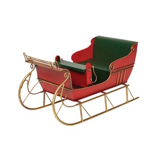 Gallerie II 7.6" x 13.7" Santa Claus Red Sleigh Decorative Christmas Figurine - 1 of 4