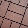 44 Pack Plastic Interlocking Deck Tiles, 12"x12" Waterproof Outdoor Floor All Weather Use for Poolside Balcony Backyard, Brown - 3 of 4