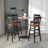 Costway Set of 4 Swivel Bar Stools 30.5'' Pub Height Dining Bar Chairs Cream\Black - 2 of 4