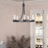 Maxax 25.2" Black 5-Light Chandelier, Dimmable Ceiling Lighting for Sloped Ceilings, Living Room Dining Room - 3 of 4