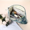 Unique Bargains Travel Zipper Floral Makeup Bags and Organizers Blue - 2 of 4