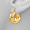 Black Bow Jewelry 14k Yellow Gold Wide Tapered Round Hoop Earrings, 21mm (13/16 Inch) - 3 of 4