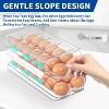 2-Layer Automatic Rolling Egg Holder & Organizer for Refrigerator, Clear - 3 of 4