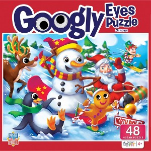 MasterPieces Kids Funny Jigsaw Puzzle - Christmas Googly Eyes 48 Pieces - 1 of 4