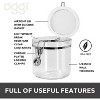 Oggi 5pc Clear Canister Set with Clamp Lids Airtight Containers in Sizes Ideal for Kitchen & Pantry Storage, Clear - 2 of 4