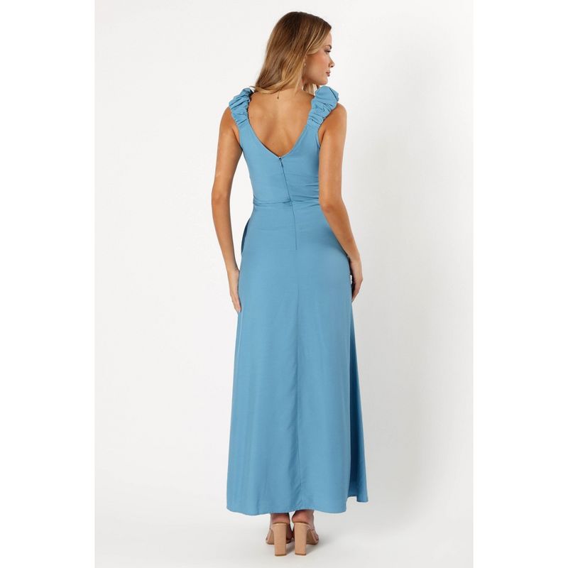 Petal and Pup Womens Michael Ruched Strap Maxi Dress, 4 of 7