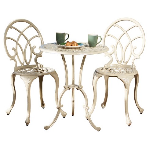 Anacapa 3pc Cast Aluminum Patio Bistro Set - Sand ...