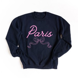 Simply Sage Market Women's Graphic Sweatshirt Paris Coquette Bow - 1 of 3