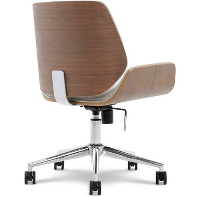 Gray Bentwood Armless Swivel Task Chair