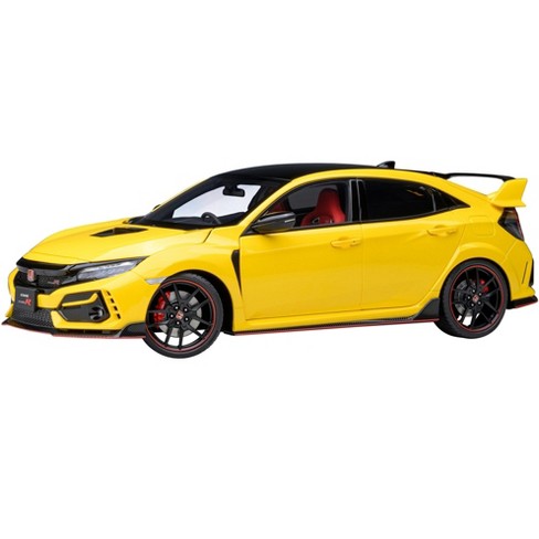 2021 Honda Civic Type R (FK8) RHD (Right Hand Drive) Sunlight Yellow  Limited Edition 1/18 Model Car by Autoart