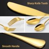 BRINJOY 40-Piece Titanium Gold Flatware Set - 8-Person Stainless Steel Cutlery Set with Mirror Polish, Dishwasher Safe Luxury Utensils - 3 of 4