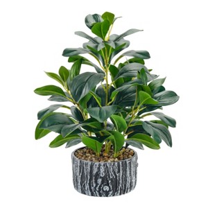 Aoibox Fake Plants Artificial Potted Plants Indoor with Black and White Striped Pots for Home Bathroom Bedroom Kitchen Decor - 1 of 4